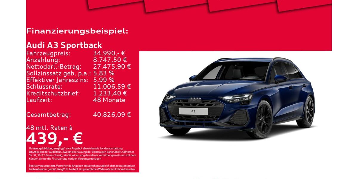 Audi A3 7.137 km 34.450 &euro; Hannover 30179