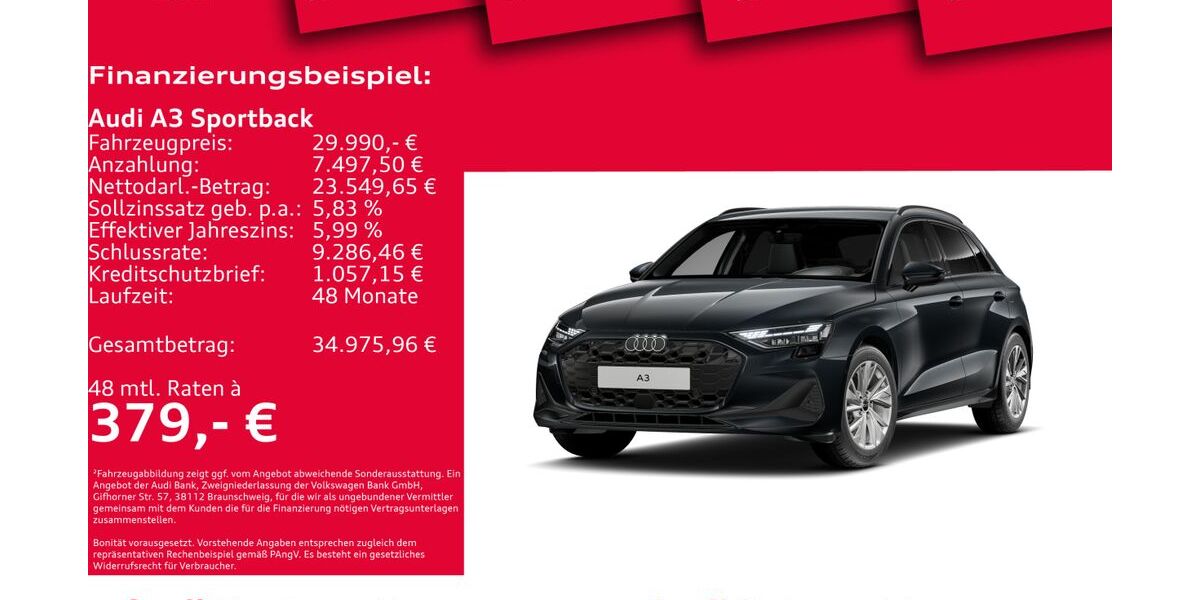 Audi A3 9.460 km 29.650 &euro; Hannover 30179