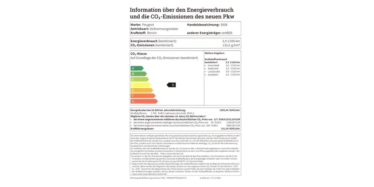 Peugeot 5008 5.000 km 46.508 &euro; Wunstorf 31515