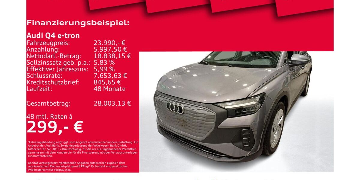 Audi Q4 e-tron 31.835 km 23.850 &euro; Hannover 30179