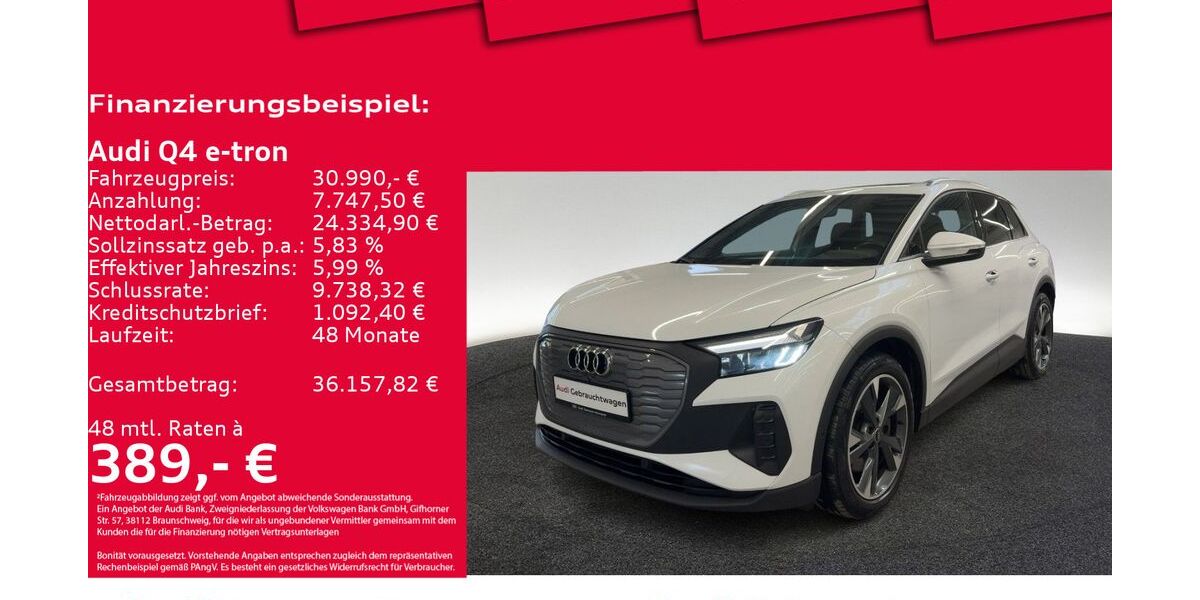 Audi Q4 e-tron 87.811 km 29.850 &euro; Hannover 30179