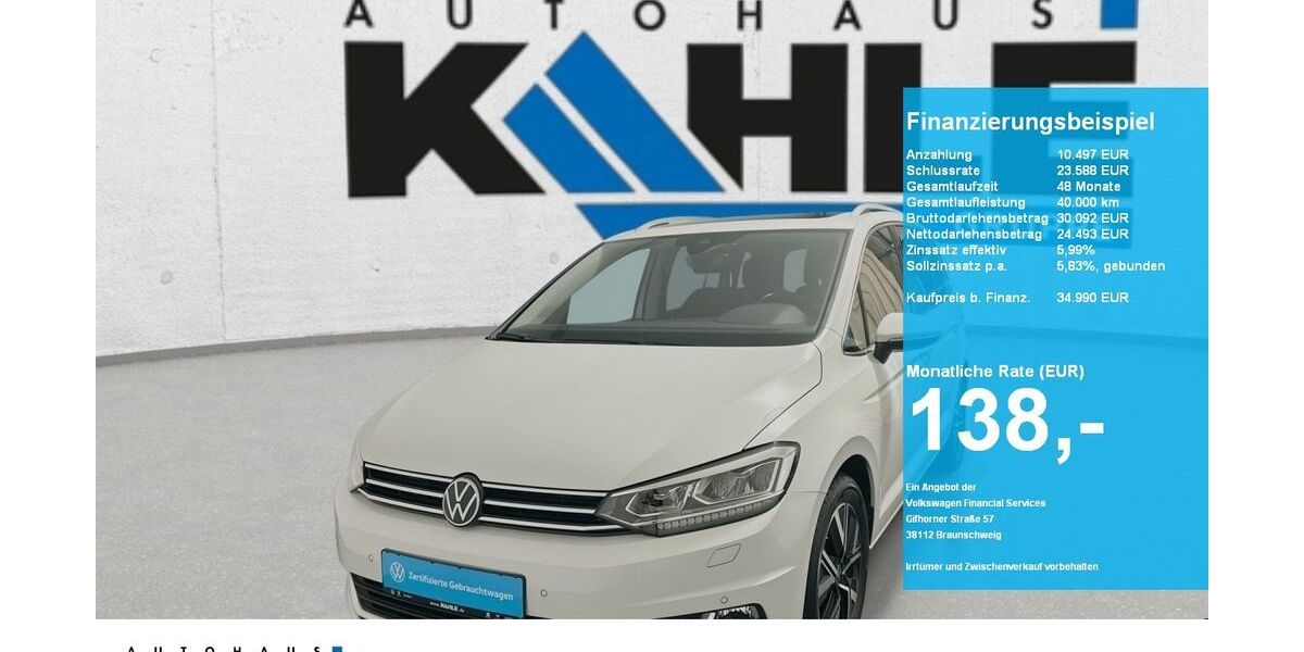 VW Touran 35.133 km 34.290 &euro; Neustadt am Rübenberge 31535