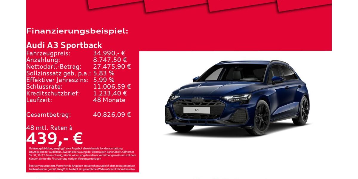Audi A3 20.068 km 33.750 &euro; Hannover 30179