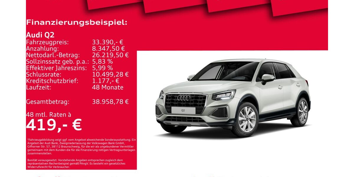 Audi Q2 13.405 km 32.950 &euro; Hannover 30179