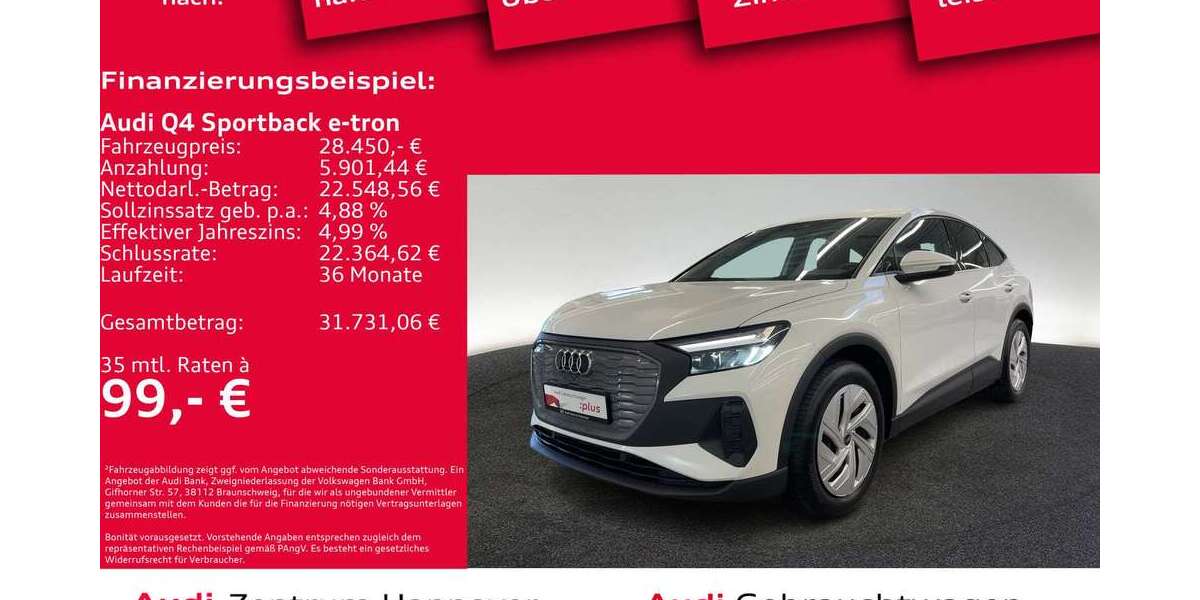 Audi Q4 e-tron 32.738 km 28.450 &euro; Hannover 30179