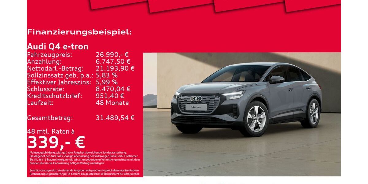 Audi Q4 e-tron 53.444 km 25.950 &euro; Hannover 30179